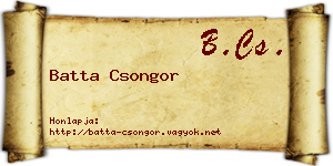 Batta Csongor névjegykártya